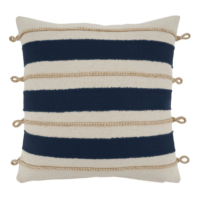 Nautical rope outlet pillow